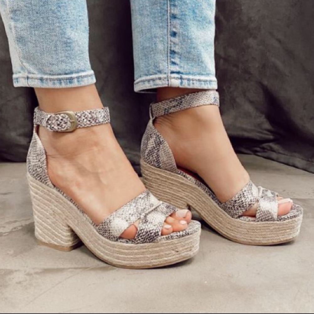 Lynn espadrille platform sandals -Snake